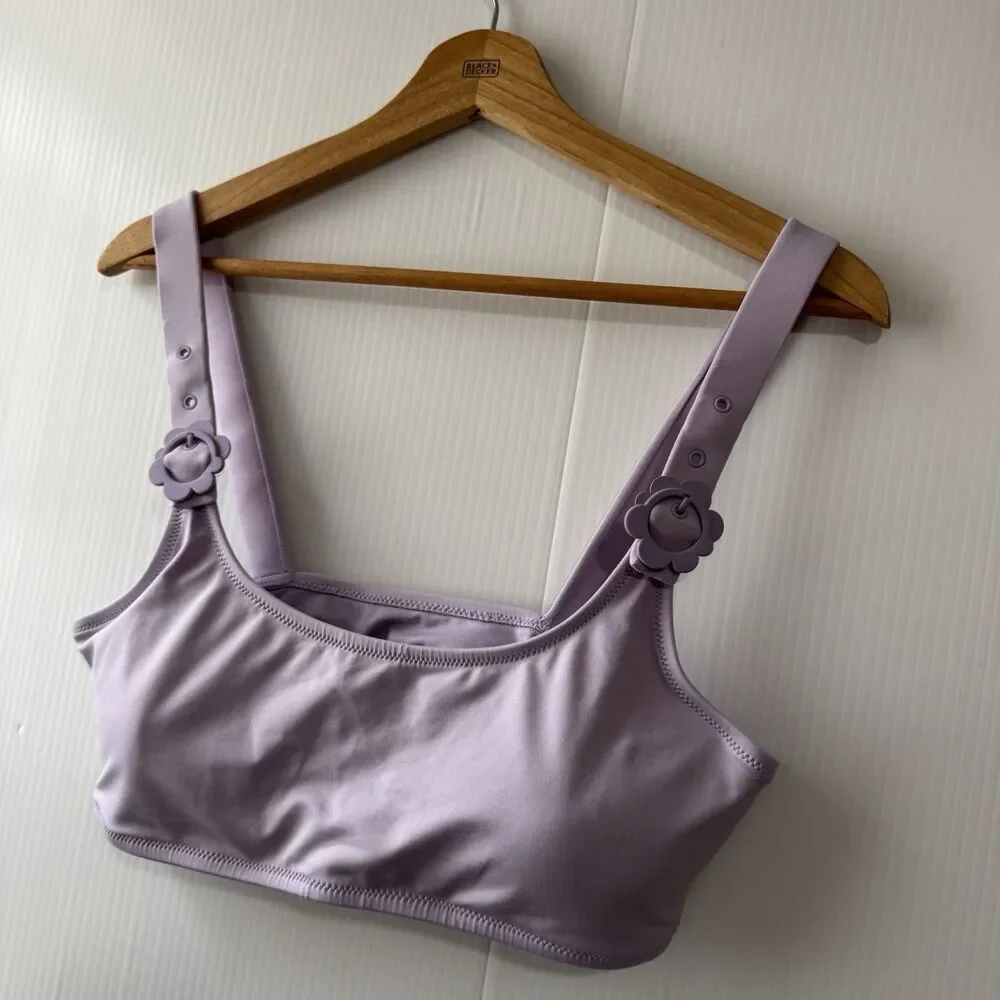 Kate Spade New York Swim Bikini Top Frozen Lilac Size L Women’s